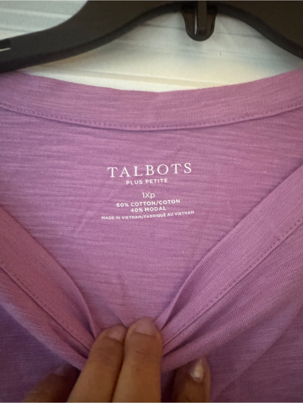 Talbots Plus Petite Lavender Women's Tee